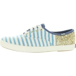 Keds Womens Sneakers Canvas Striped Glitter sz 10